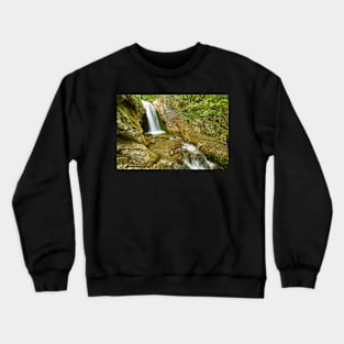 Waterfall on a mountain river Crewneck Sweatshirt